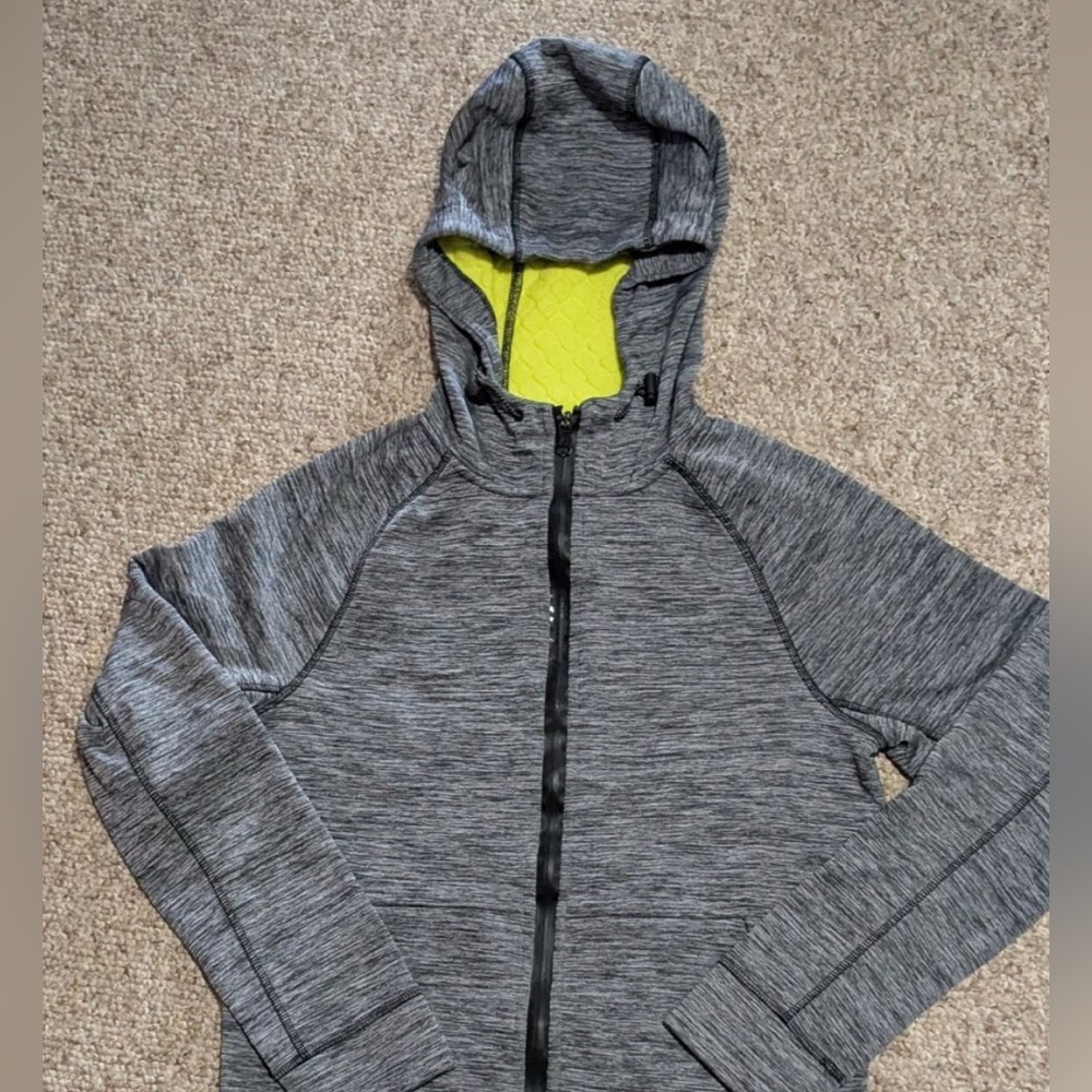American Eagle zip-up Hoodie, Men’s Medium, Active Flex, Gray/neon green